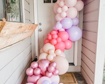 Pink Purple Balloon Garland DIY Kit Princess Party Baby Shower Decorations Girl Birthday Rapunzel Balloon Garland