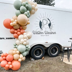 Boho Neutral Balloons Garland Autumn Fall Rustic Country Western DIY Balloon Garland Kit