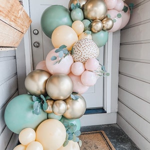 Easter Balloon Garland DIY Kit Spring Pastel Neutral Balloon Garland A Little Cutie is on the Way Party Supplies