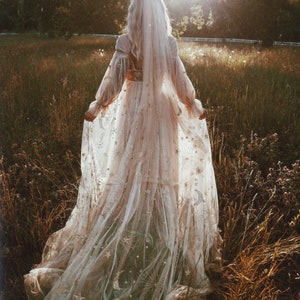 Starlight | Star Nontraditional Wedding Dress | Lace Bridal Dress | Off Shoulder Dress Unconventional Bride | Sample | 3-4 Month Delivery