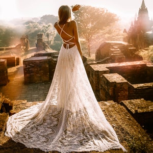 Bohemian wedding deals dress under 1000
