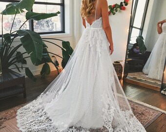 Rustic Wedding Dress Etsy