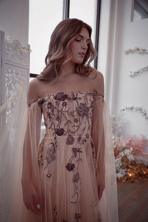 Lovely Blush Boho A-line Long Bridesmaid Dresses Lovely Blush Boho A-line Long Bridesmaid Dresses