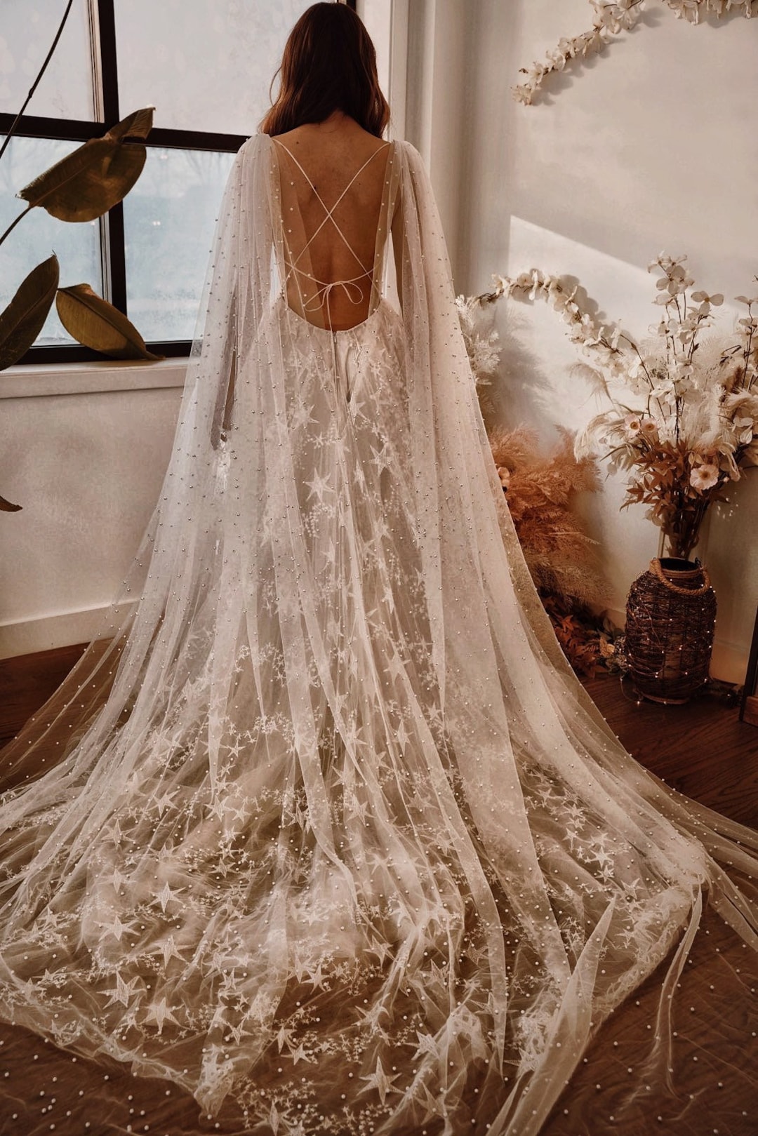Star Wedding Dress Ivory Star Dress Celestial Wedding Gown - Etsy