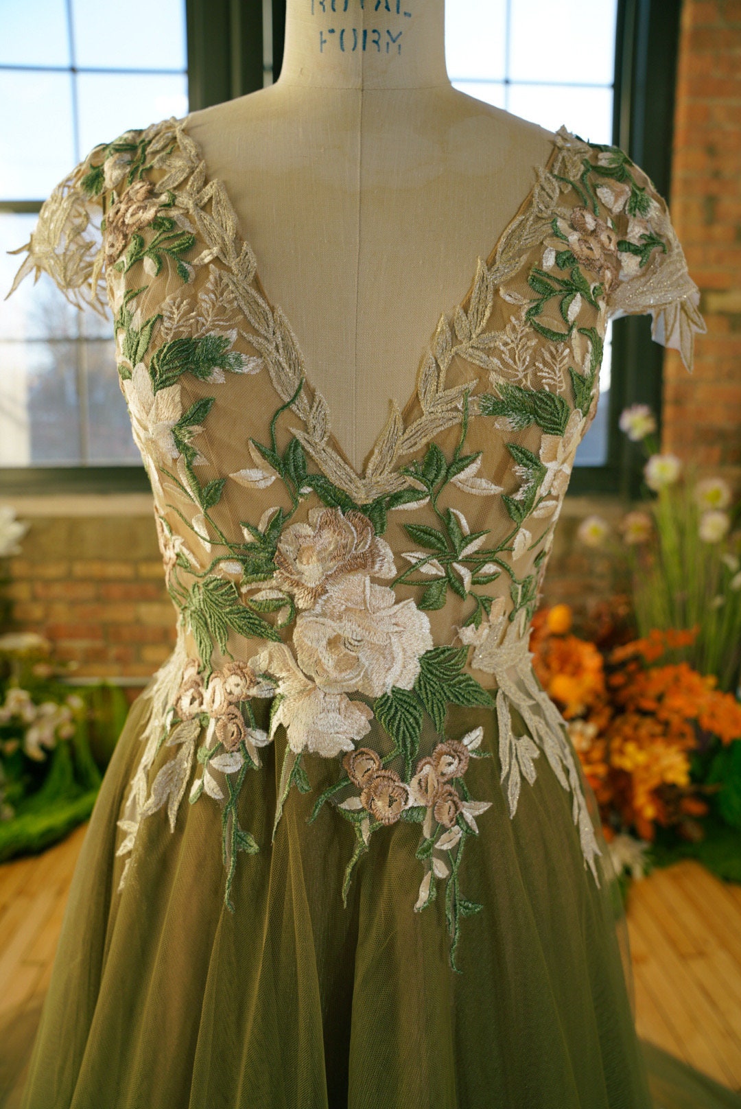 slim fit dress slacks Aureum: Set You Free Eucalyptus Green Floral Dress – Shop the Mint main image 1