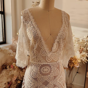 Behati Boho Wedding Dress /Bohemian wedding dress /Bohemian lace wedding dress / Lace wedding dresses / Lace bridal gown / MADE TO ORDER image 7