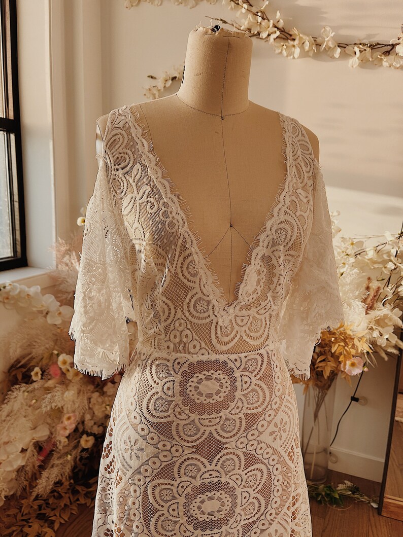 Behati Boho Wedding Dress /Bohemian wedding dress /Bohemian lace wedding dress / Lace wedding dresses / Lace bridal gown / MADE TO ORDER image 7