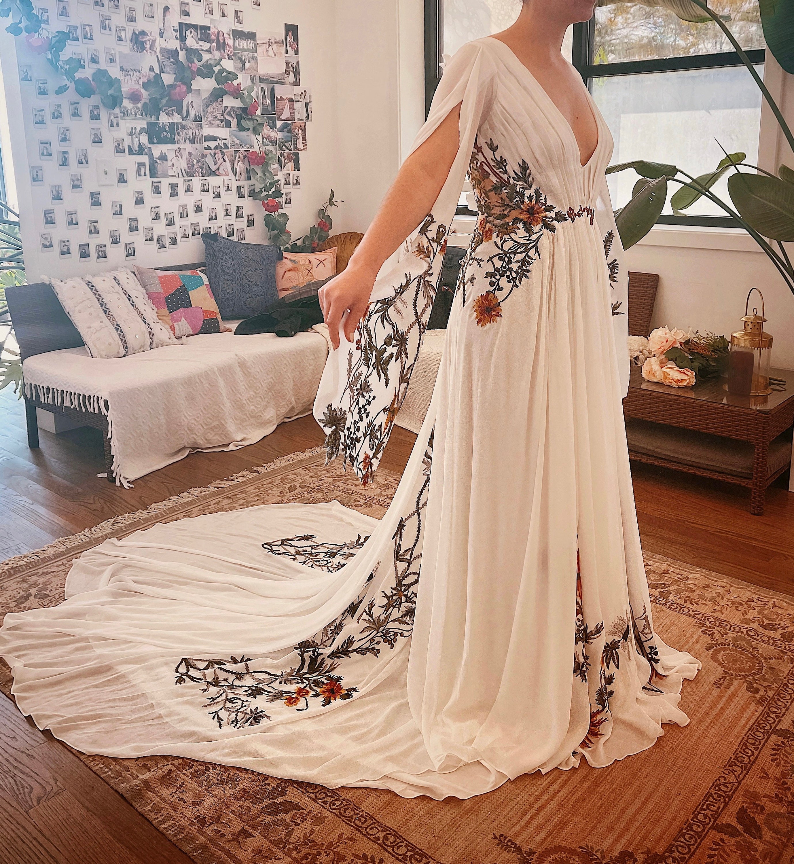 blue dress for baby girl Colored Botanical Wedding Dress main image 0