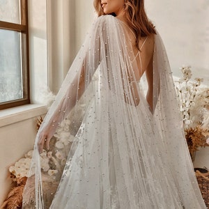 Star Wedding Dress Ivory Star Dress Celestial Wedding Gown Unique Boho Bridal Dress Open Back Celeste SAMPLE image 3