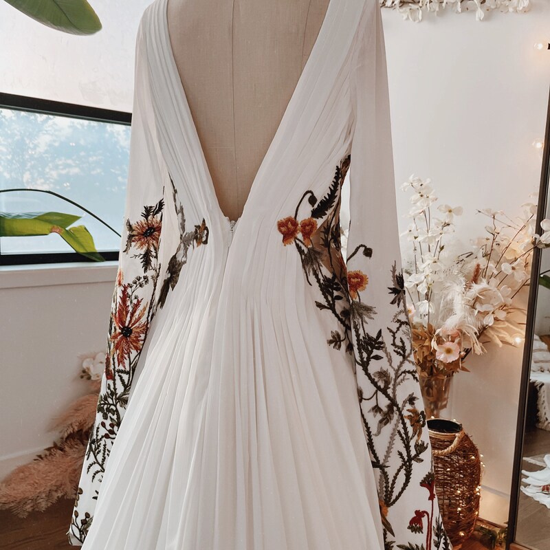 Woven Flower Embroidered Dress