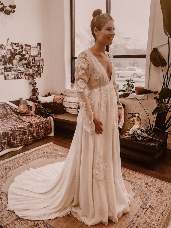 bohemian wedding dress for sale