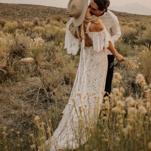 Behati Boho Wedding Dress /Bohemian wedding dress /Bohemian lace wedding dress / Lace wedding dresses / Lace bridal gown / MADE TO ORDER image 9