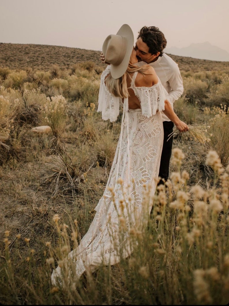 Behati Boho Wedding Dress /Bohemian wedding dress /Bohemian lace wedding dress / Lace wedding dresses / Lace bridal gown / MADE TO ORDER image 9