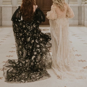 Starlight Black | Black Celestial Wedding Dress | Magical Black Bridal Gown | Sample | 3-4 Month Delivery image 7