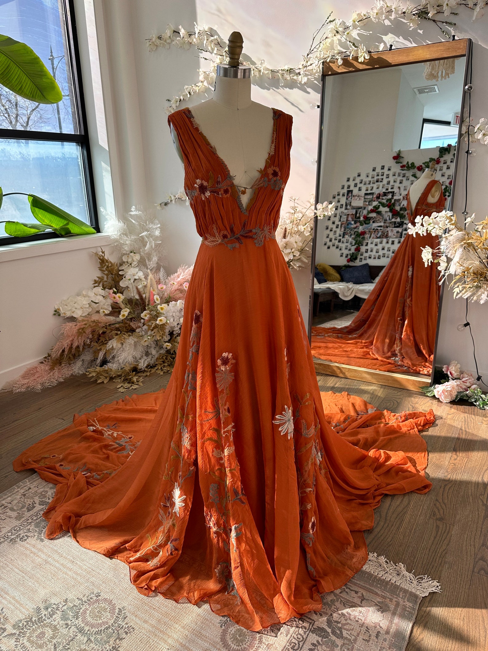 Autumn Fall Wedding Dress Forest Woodland Wedding Dress Elven Wedding ...