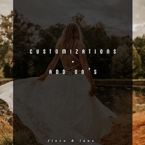 Customizations + Add-On’s |  Flora & Lane
