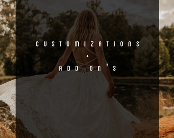 Customizations + Add-On’s |  Flora & Lane