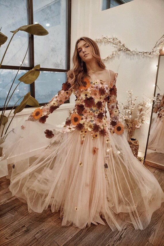 Blossom Bohemian Wedding Dress hand 