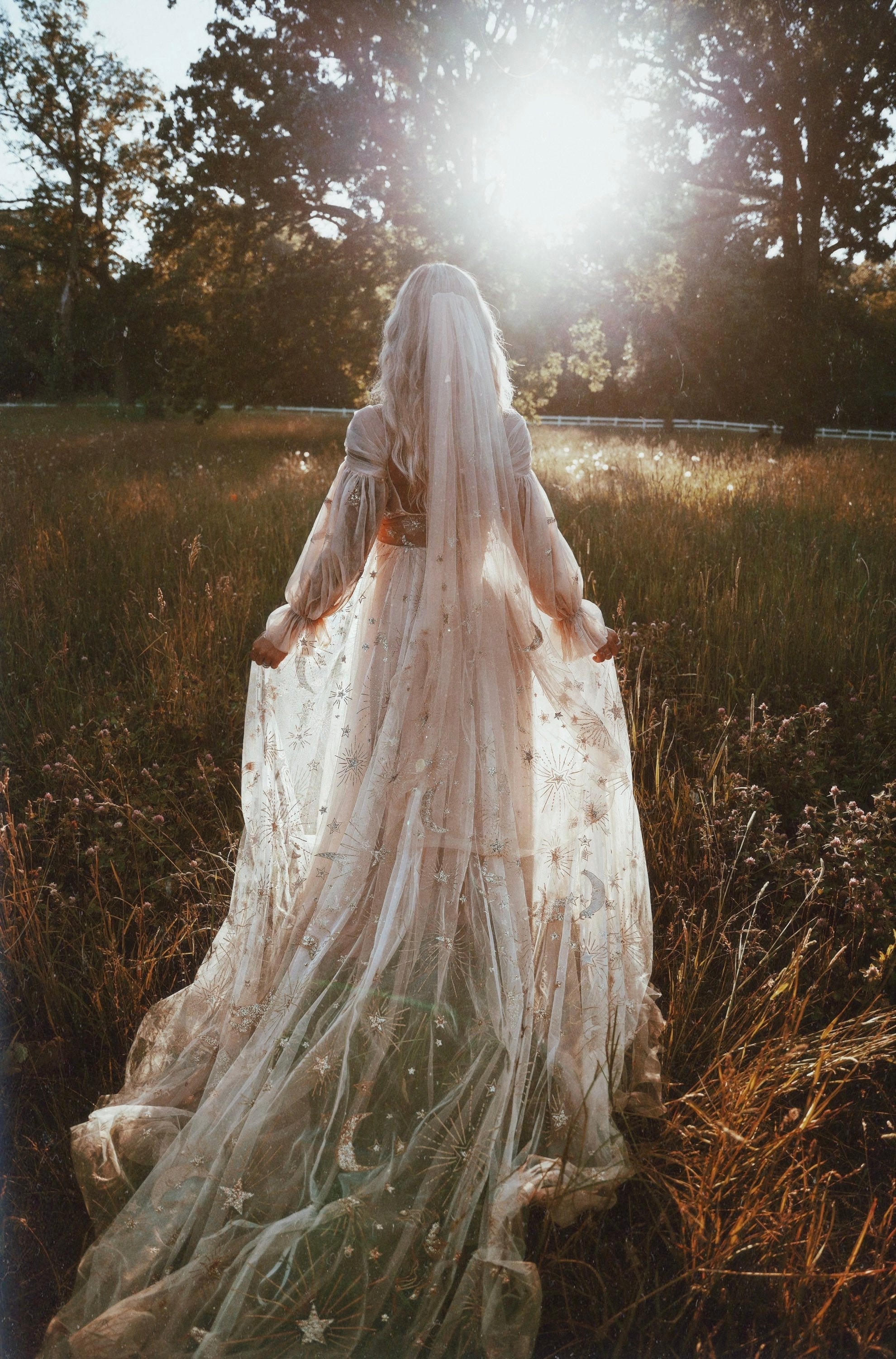 boho star wedding dress Boho wedding dress with stars | Celestial wedding dress