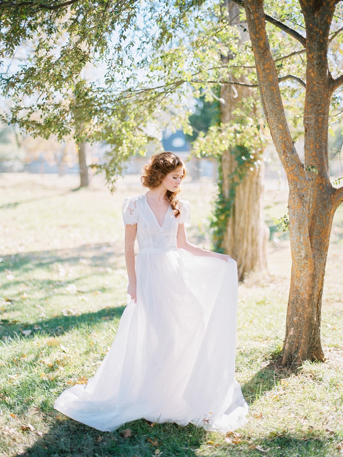 Rosé Gown / Bohemian Wedding Dress / Boho romantic stunning | Etsy