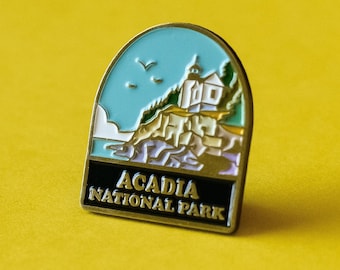 Acadia National Park Soft Enamel Pin, National Park Souvenir, Collectible Gift for Park Visitors, Acadia Gift