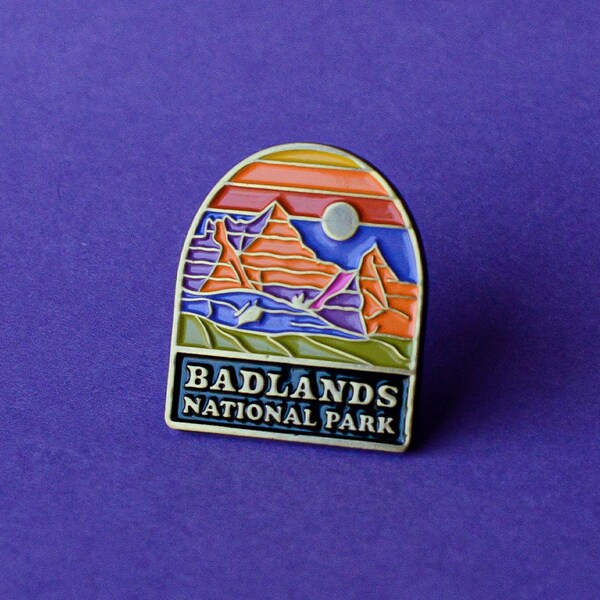 Badlands National Park Soft Enamel Pin / National Park Souvenir / National Park Collectible Gift / Hiker, Outdoors Gift