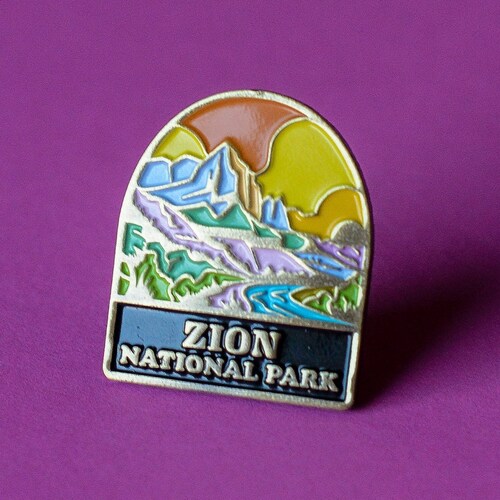 Zion National Park Soft Enamel Pin / National Park Souvenir Etsy