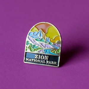 Zion National Park Soft Enamel Pin / National Park Souvenir, Collectible Gift for Nature Lover, Explorer, & Hiker