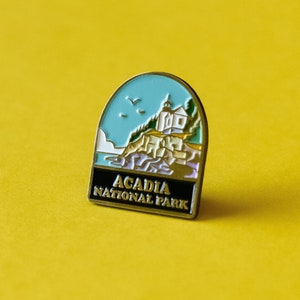 Acadia National Park Soft Enamel Pin / National Park Souvenir, Collectible Gift for Nature Lovers, Explorers, & Hikers