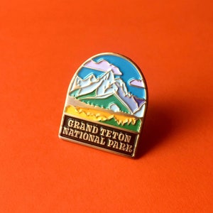 Grand Teton National Park Soft Enamel Pin / National Park Souvenir, Collectible Gift for Nature Lovers, Explorers, & Hikers