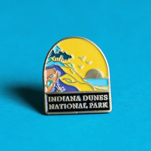 Indiana Dunes National Park Soft Enamel Pin / National Park Souvenir, Collectible Gift for Nature Lovers, Explorers, & Hikers