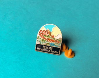 Zion National Park Soft Enamel Pin / National Park Souvenir, Collectible Gift for Nature Lover, Explorer, & Hiker