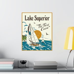 Lake Superior Illustrated Poster - 11x14, 16x20