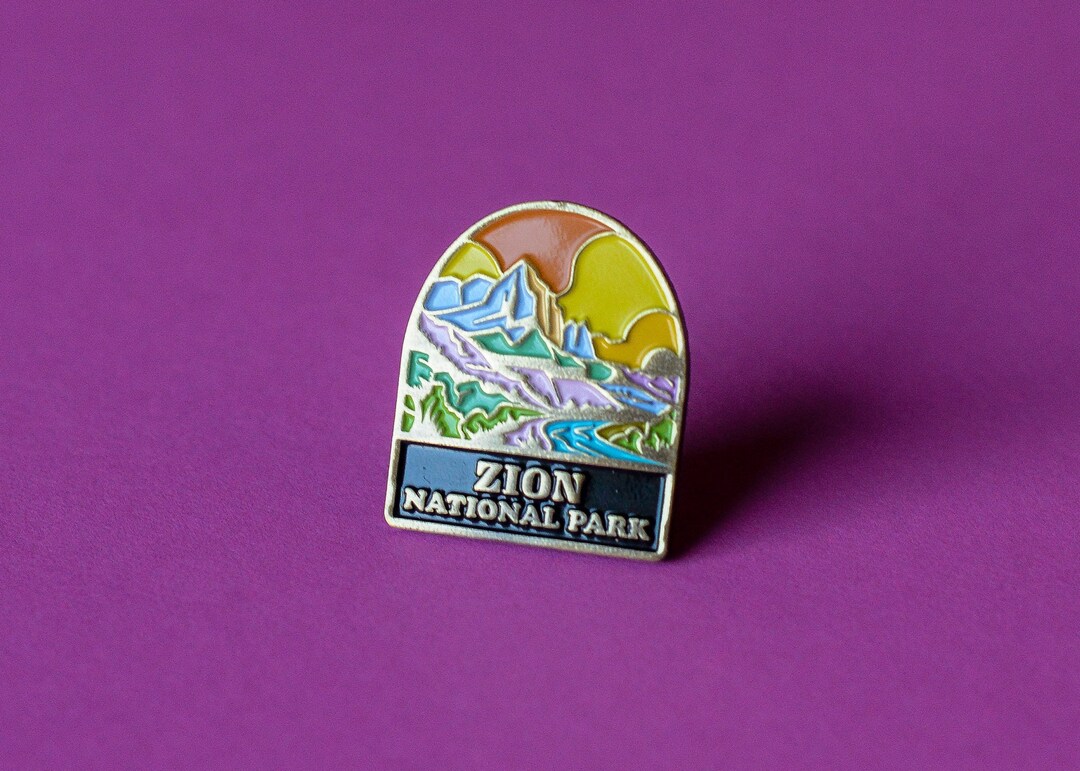 Zion National Park Soft Enamel Pin / National Park Souvenir