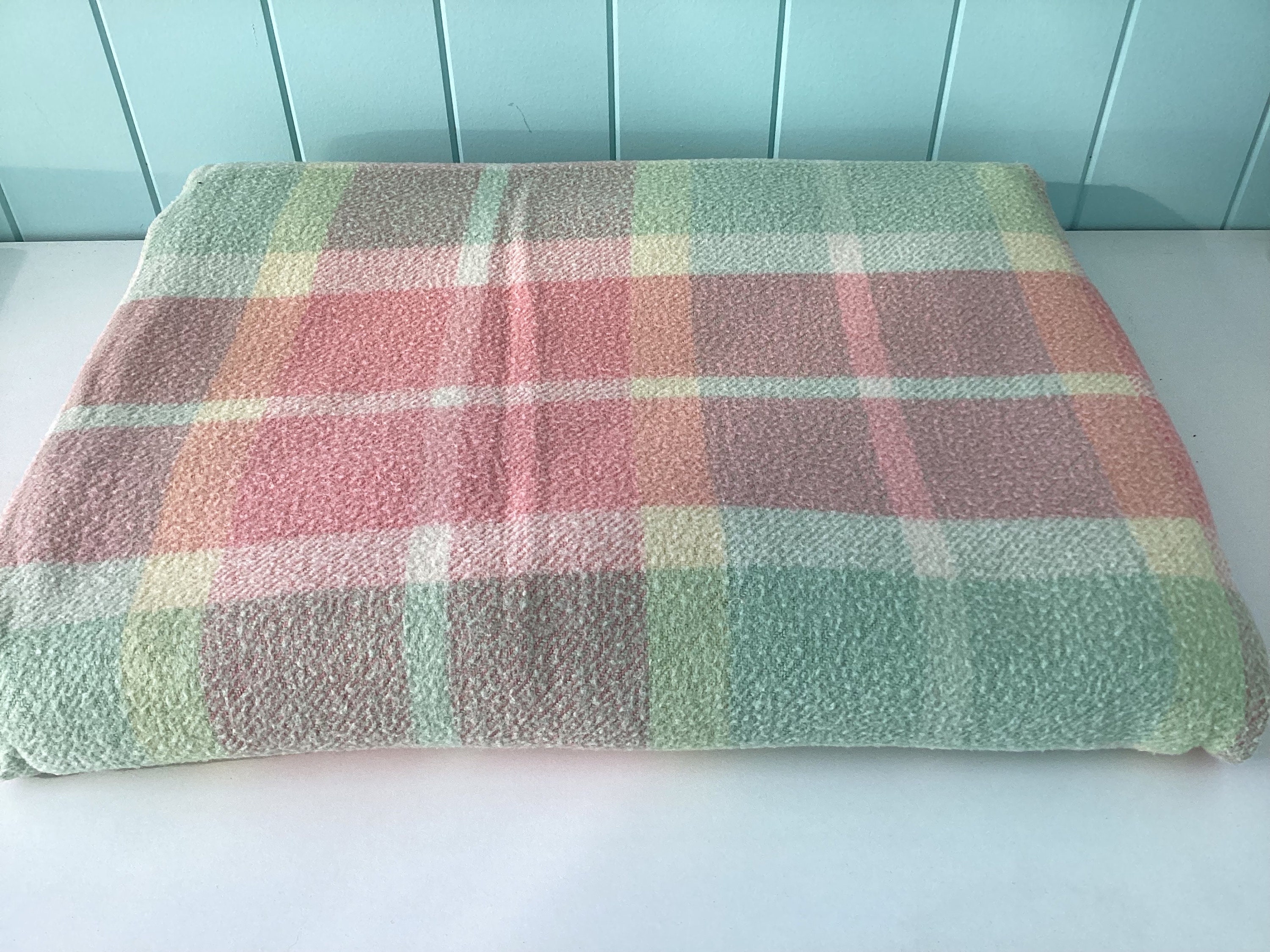 Lime Green Wool Blanket Etsy