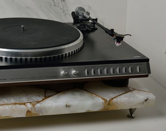 Agate Turntable Platform  18"x16" | Stone Stand with Spikes | Turntable Base