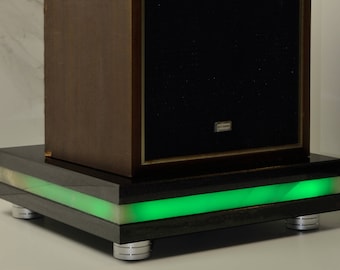 Speaker Stand 12"x12" Black Absolute and Green Onyx Vibration Control Granite Platform