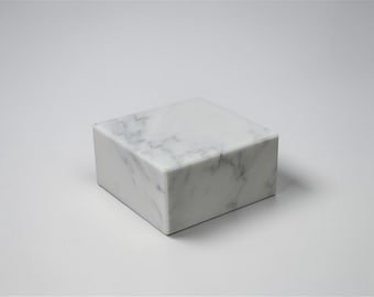 Natural Marble Display Base for Sculpture & Decor (6x6x3) DizzyStone Architectural Series