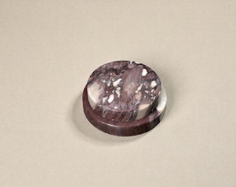 Calacatta Viola Marble Two-Level Display Base – 7" Round Honed Pedestal | Layered Series Material Depth