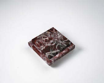 Rosso Levanto Marble Display Base for Sculpture & Decor (6x6x1.5) DizzyStone Architectural Series