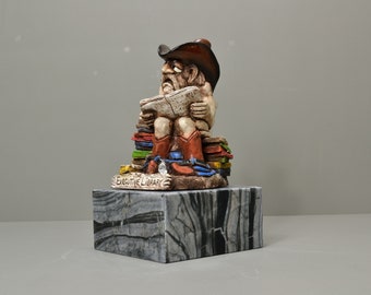 Handcrafted Gray Marble Sculpture Pedestal: Honed Stone Art Display Plinth, 8x8x4