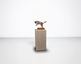 Travertine Art Base – Architectural Series A | 10x10x20 Sculpture Pedestal | Natural Stone Display Plinth | DizzyStone