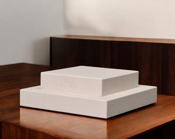 Limestone Display Base: Sculpture Art Platform, 7x7x2.5