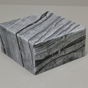 8x8x4 Plinth with Black Veining | Sculpture Pedestal | Honed Stone Stand, Base Sculptures, Base art Display, Sculpture Display, Art Base