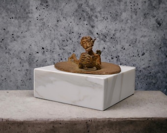 Calacatta Gold 8Wx8Dx3H Base Sculptures, Art Display, Sculpture Display, Art Base, Figurine Base, White Marble Platform