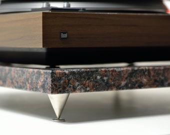 18"x18"x1.25"+ Spike Vibration Control Granite Plaform for Turntable, Red, Browe, Tan Drown, Turntable Display, Skip Control