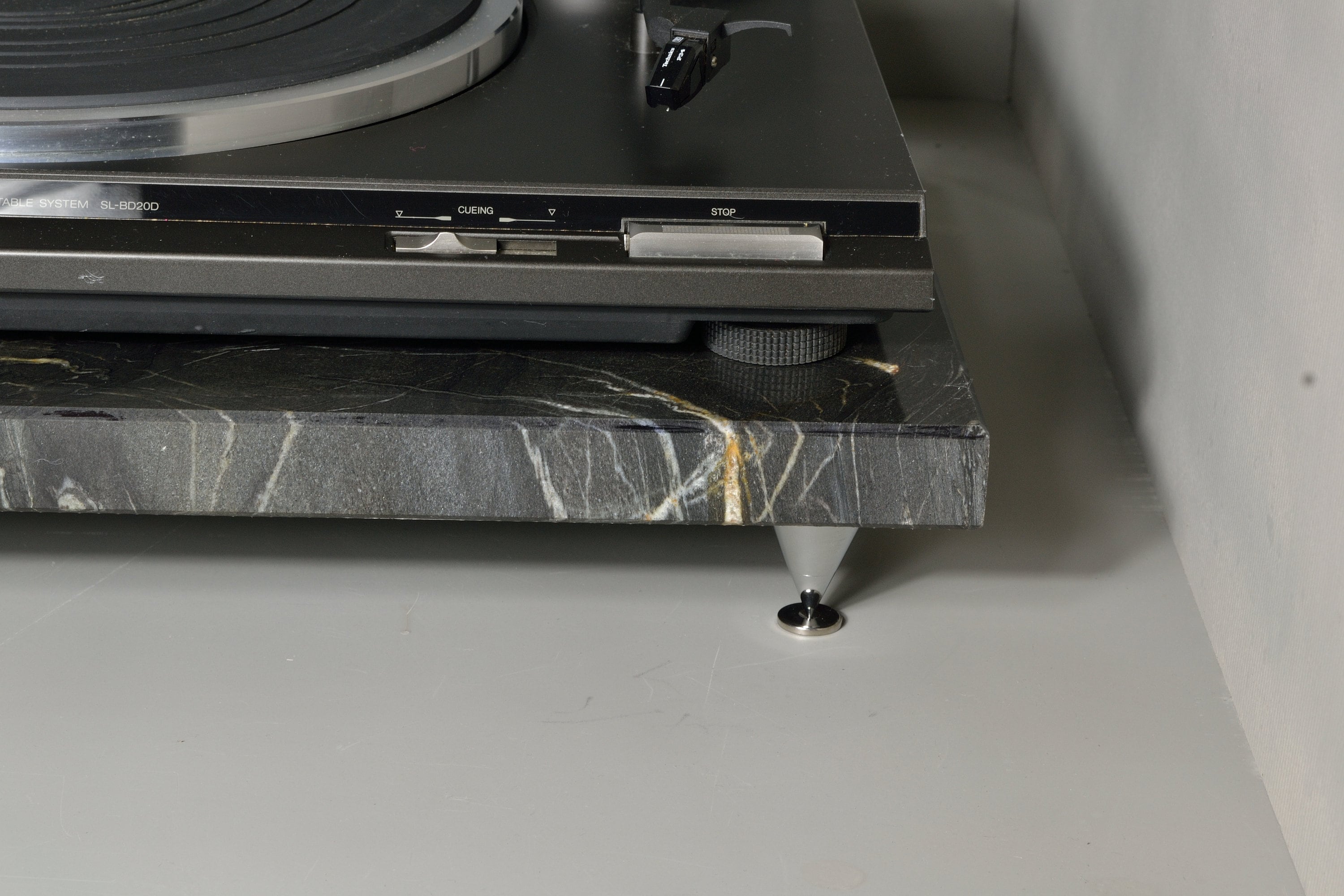 Turntable Platform 18x17x1.125 Audiophile Stone Isolation Platform Black Granite, Turntable