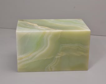 Onyx Bases Nr2 6x6x10 Sculpture Display Honed Finish, Art Base, Figurine Display, Green Base, Modern Platform