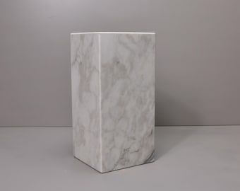 6Dx6Wx12H White Marble Base Sculptures, Base, Art Display, Sculpture Display, Marble Base Sculptures, Base Art Display, Sculpture Display