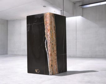 Black Marble 5Wx5Dx10H Saint Laurent Base Sculptures, Base art Display, Sculpture Display, Art Base, Figurine Base nr1
